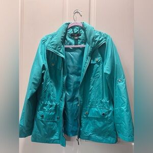 Style & Co. Turquoise Lightweight Utility Jacket with Drawstring